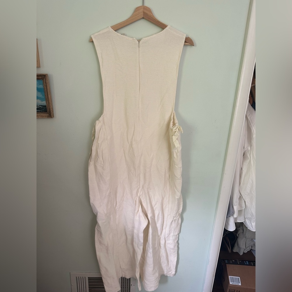 Madewell texture and thread cream side tie jumpsuit - Picture 5 of 5